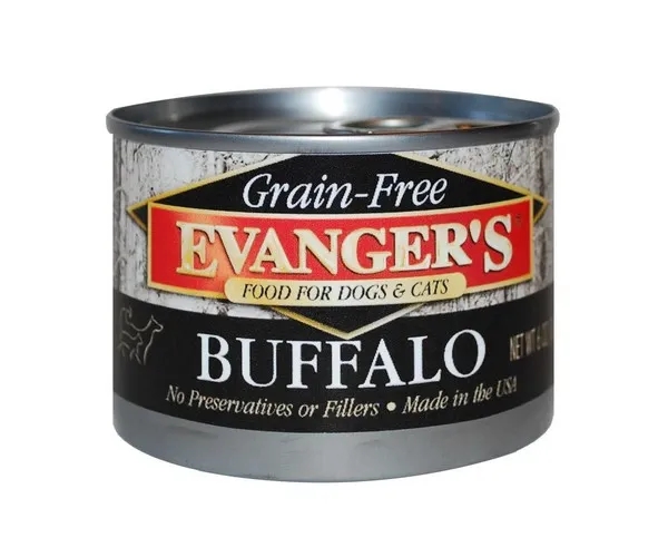 24/6oz Evanger's Grain-Free Buffalo For Dogs & Cats - Treat